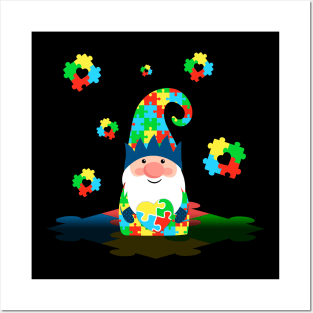 Gnome Puzzle Autism Awareness Posters and Art